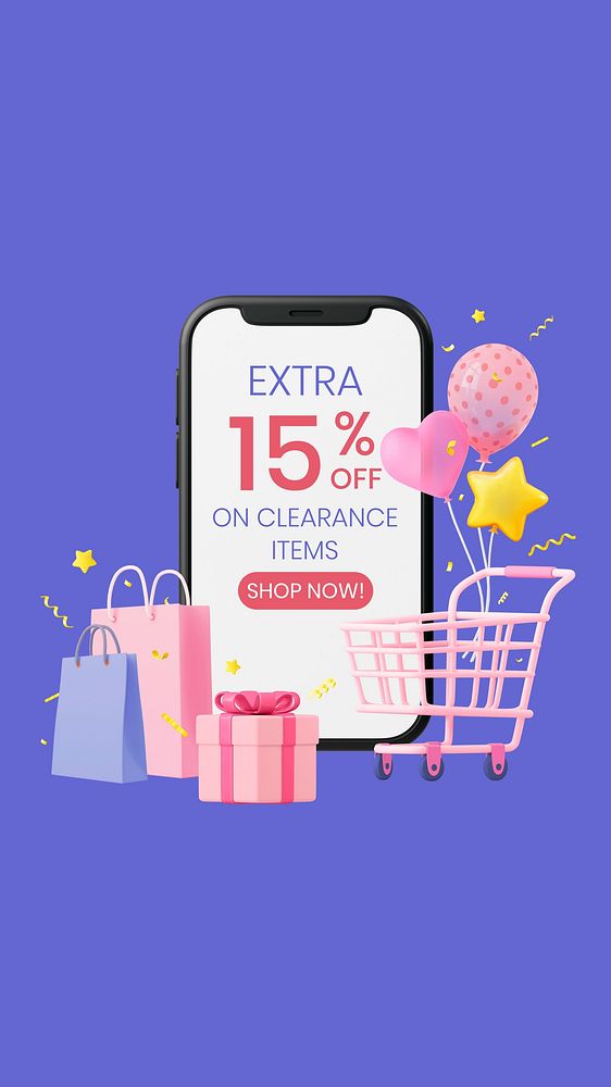 Shopping deals    on 3D  Instagram story temple