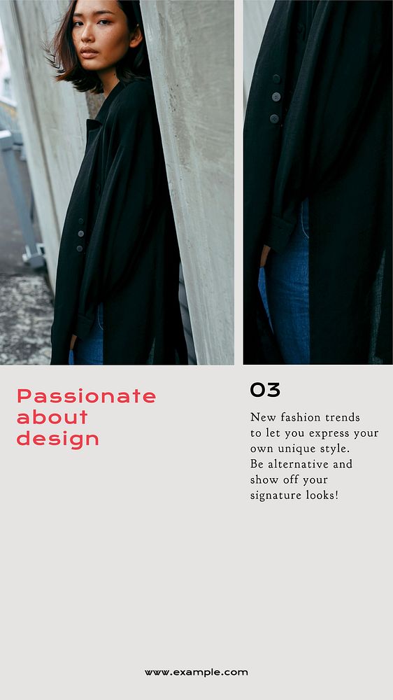 Women&rsquo;s fashion Instagram story template, editable design