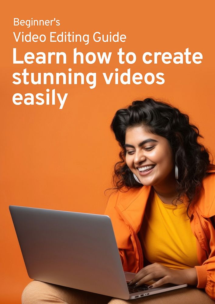 Video editing guide poster template