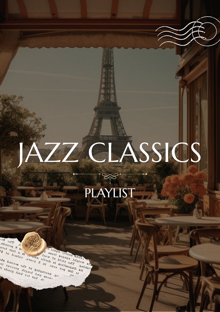Jazz playlist poster template