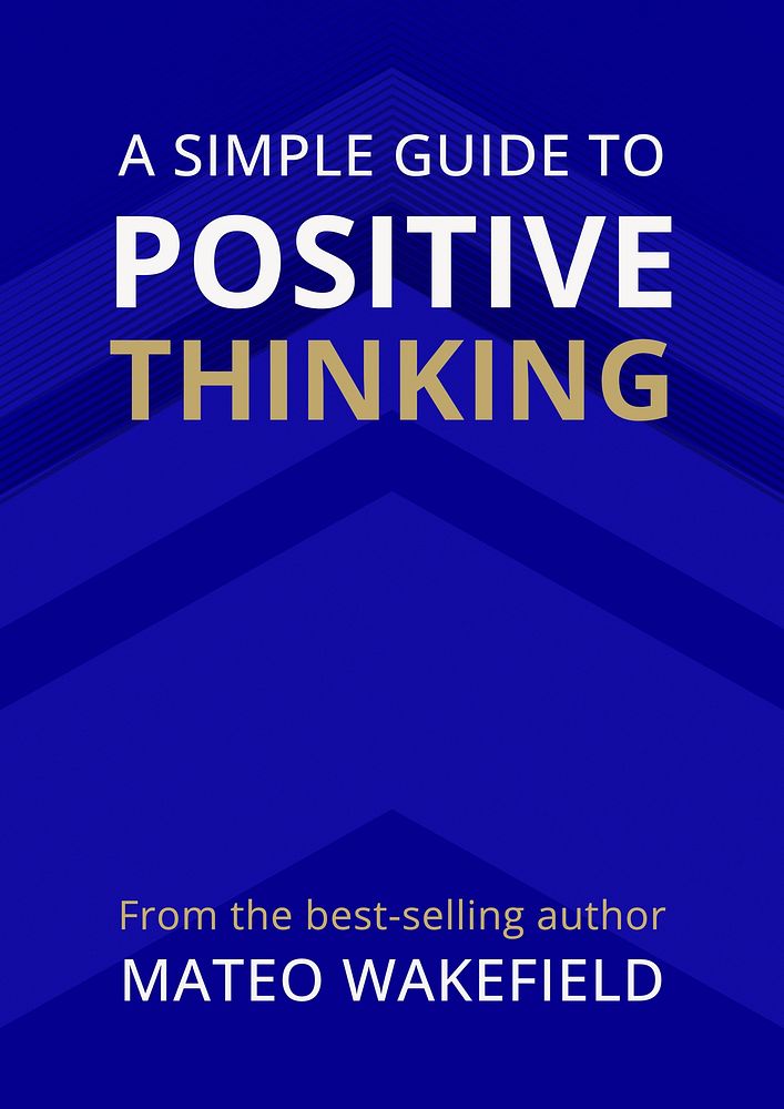 Positive thinking book cover template