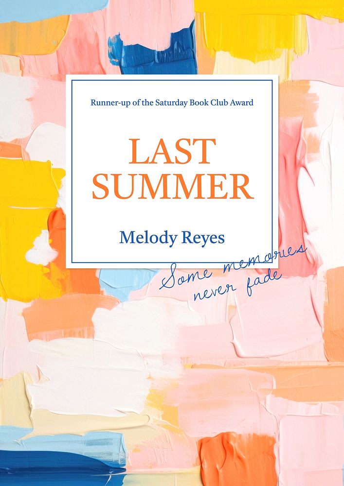 Last summer book cover template