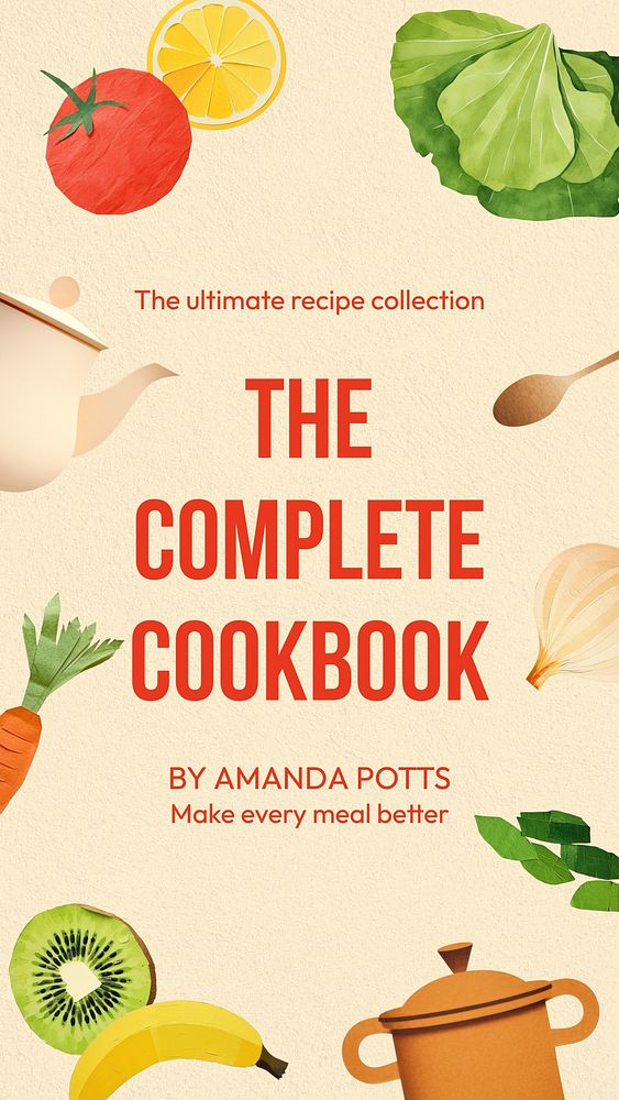 Cookbook Instagram story template