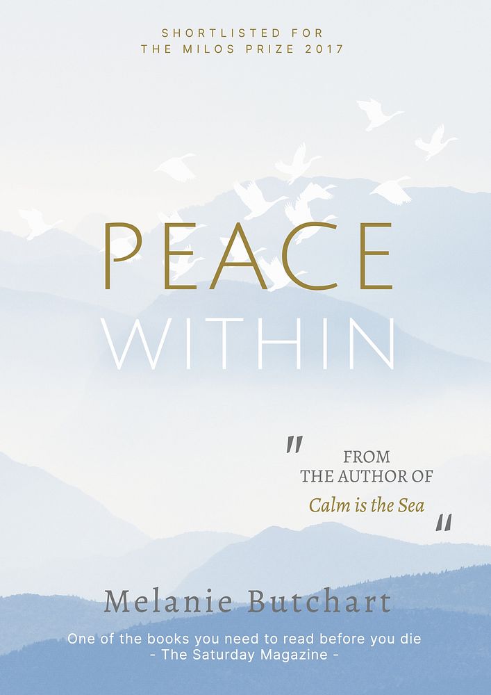 Peace within book cover template