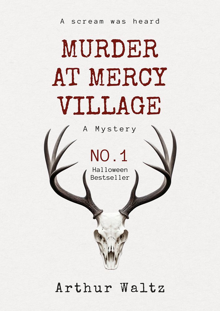 Murder mystery book cover template  design