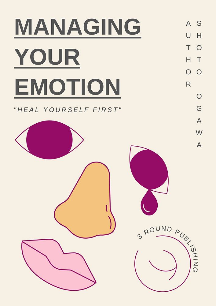 Emotions book cover template