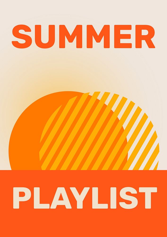Summer playlist poster template