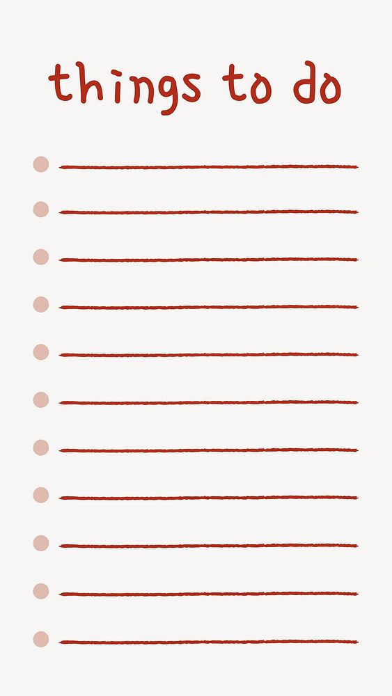 To do list template