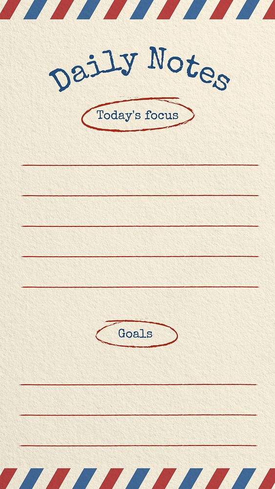 Daily notes template