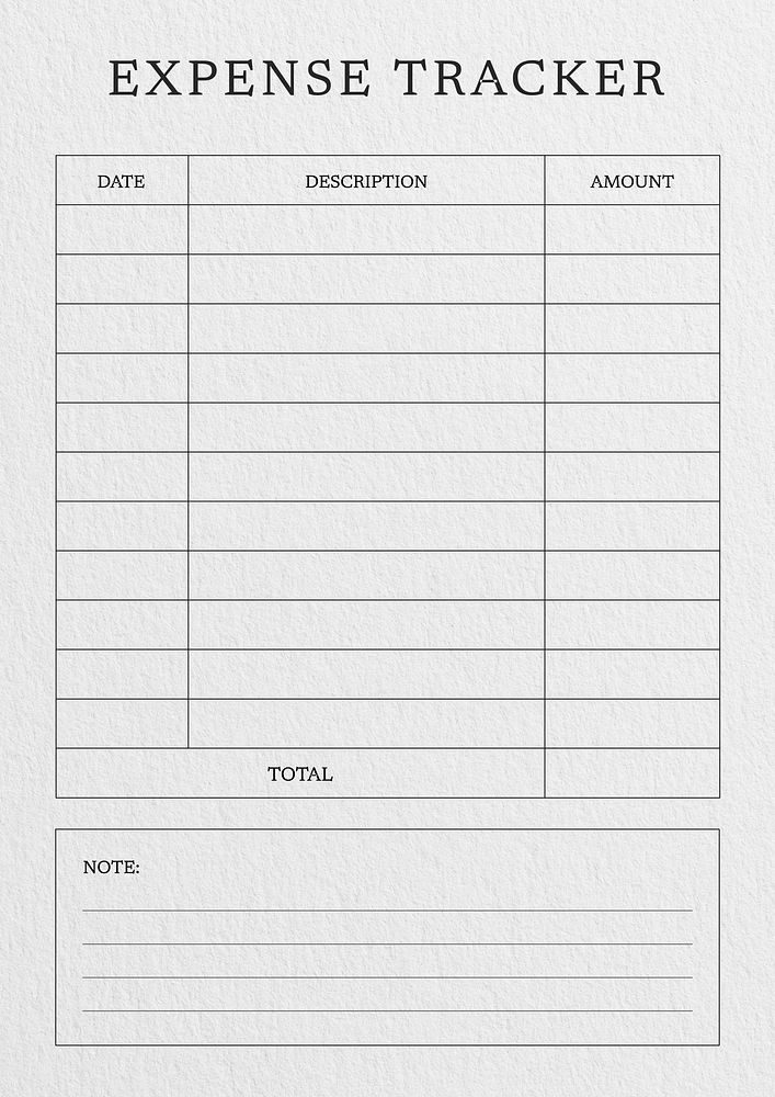 Expense tracker template