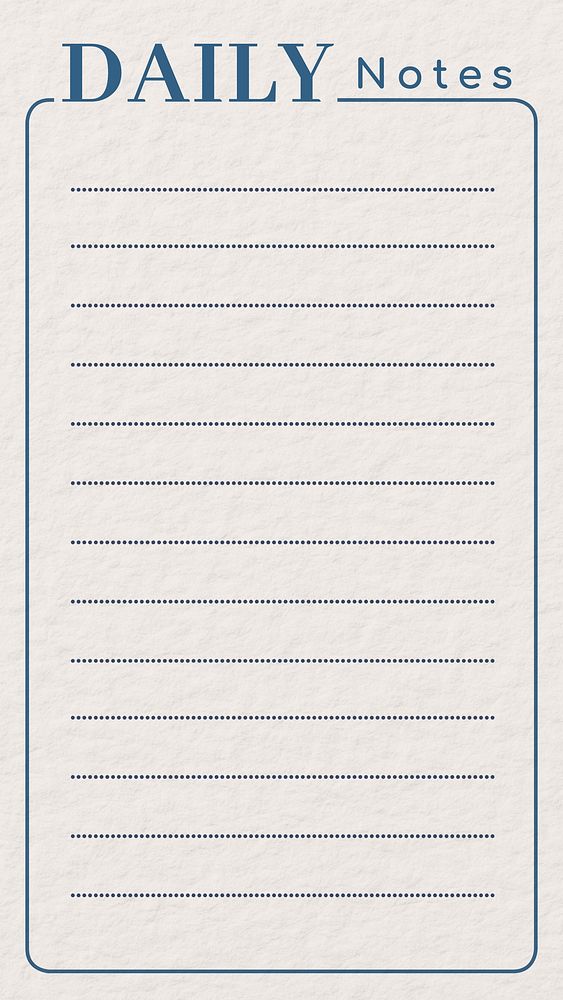 Daily notes template