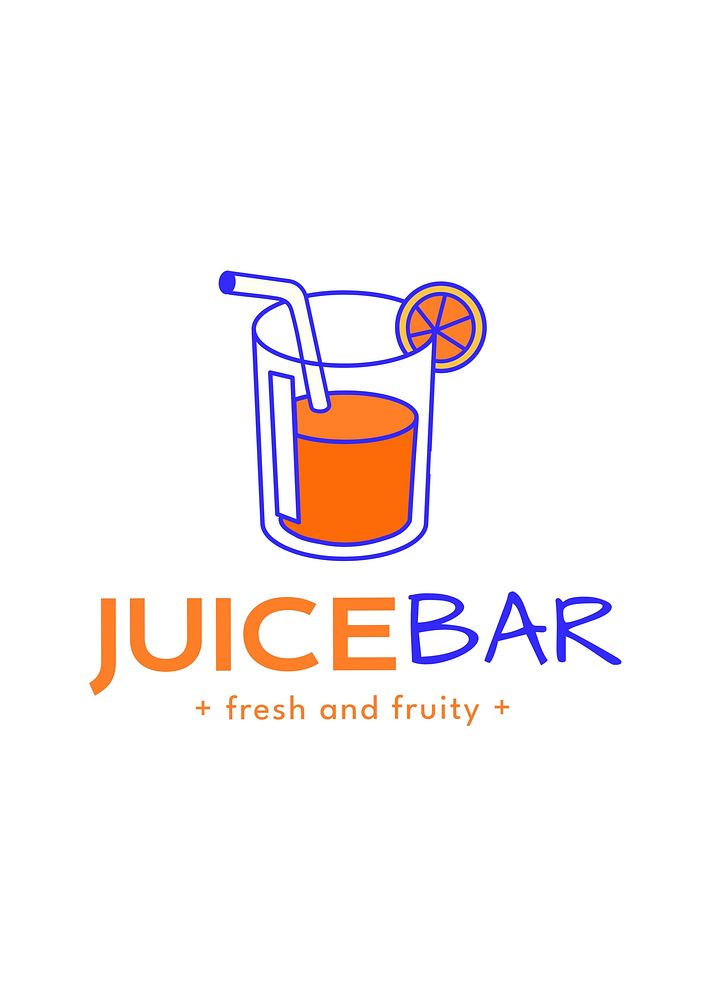 Juice bar logo poster template