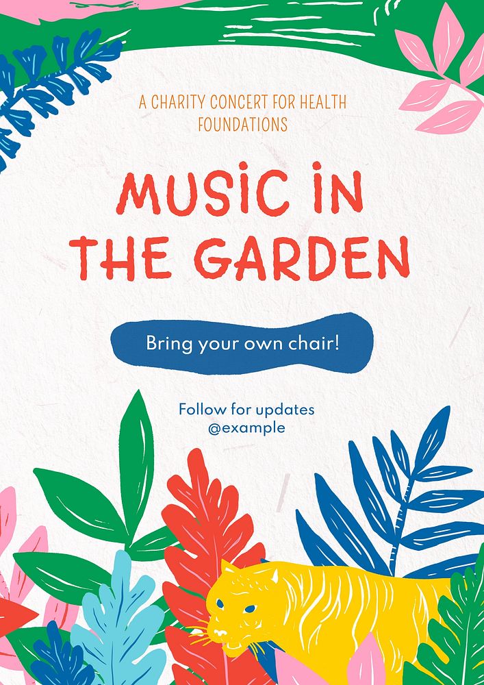 Garden music  poster template