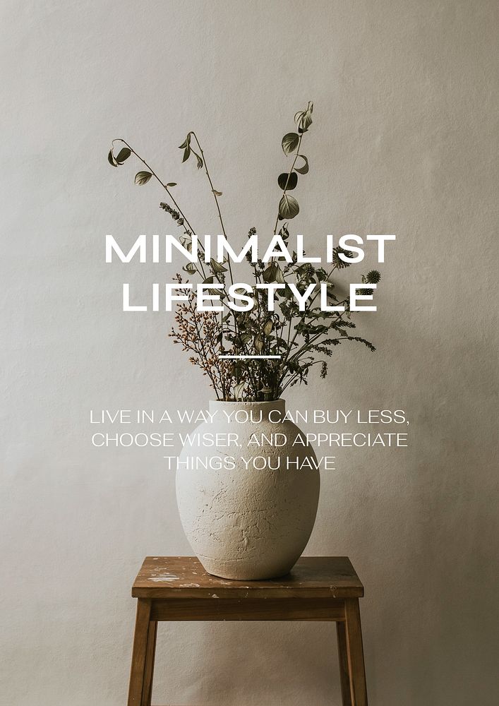 Minimalist lifestyle poster template