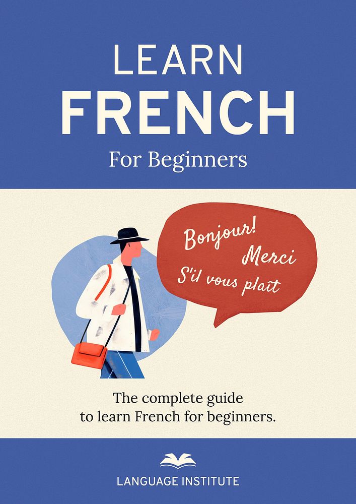 French language book cover template