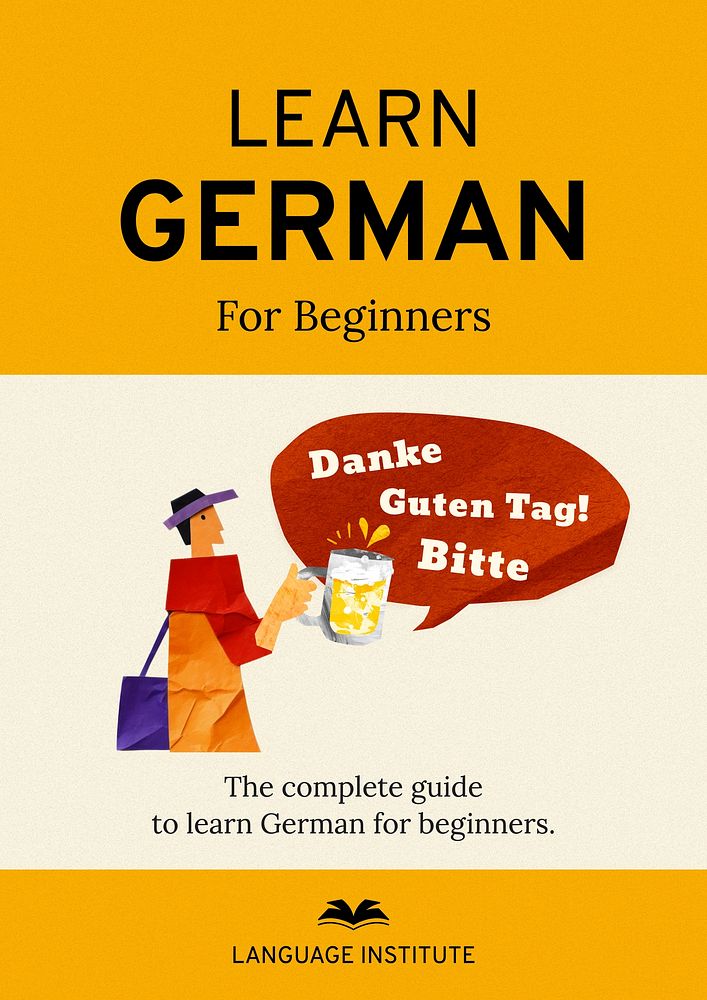 German language book cover template