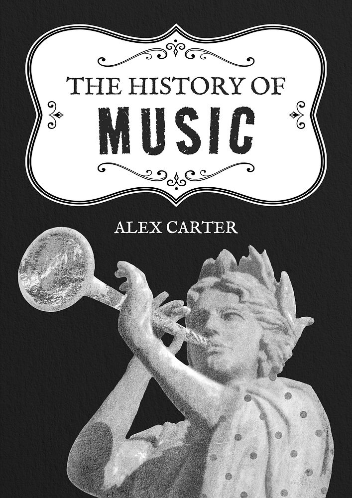 Music history book cover template