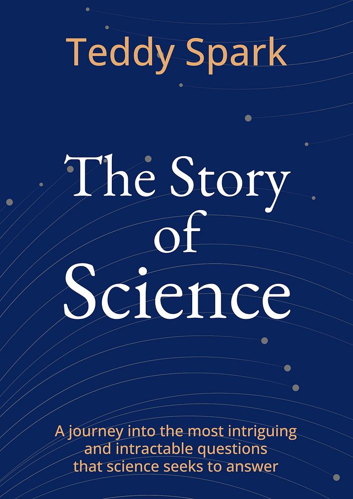 Science book cover template