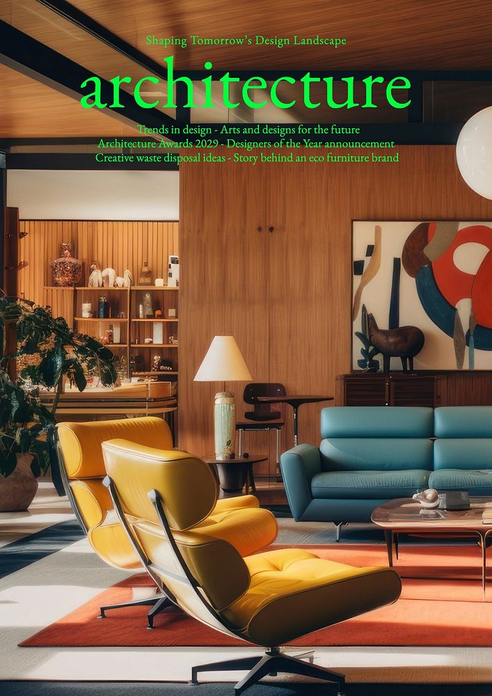 Architecture magazine cover template