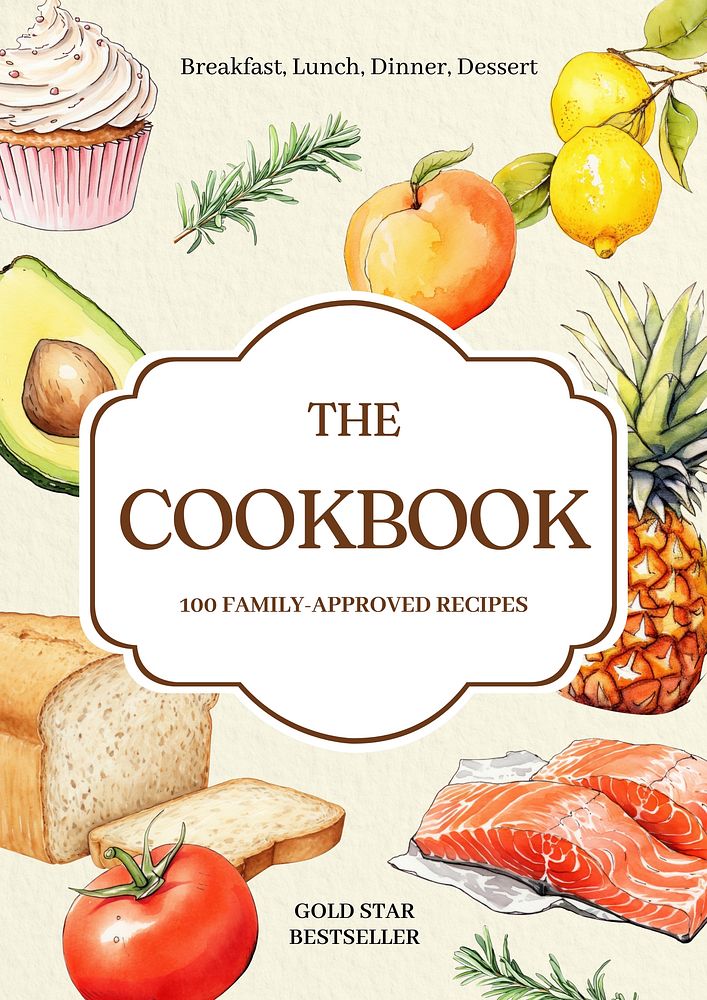 Cookbook cover template