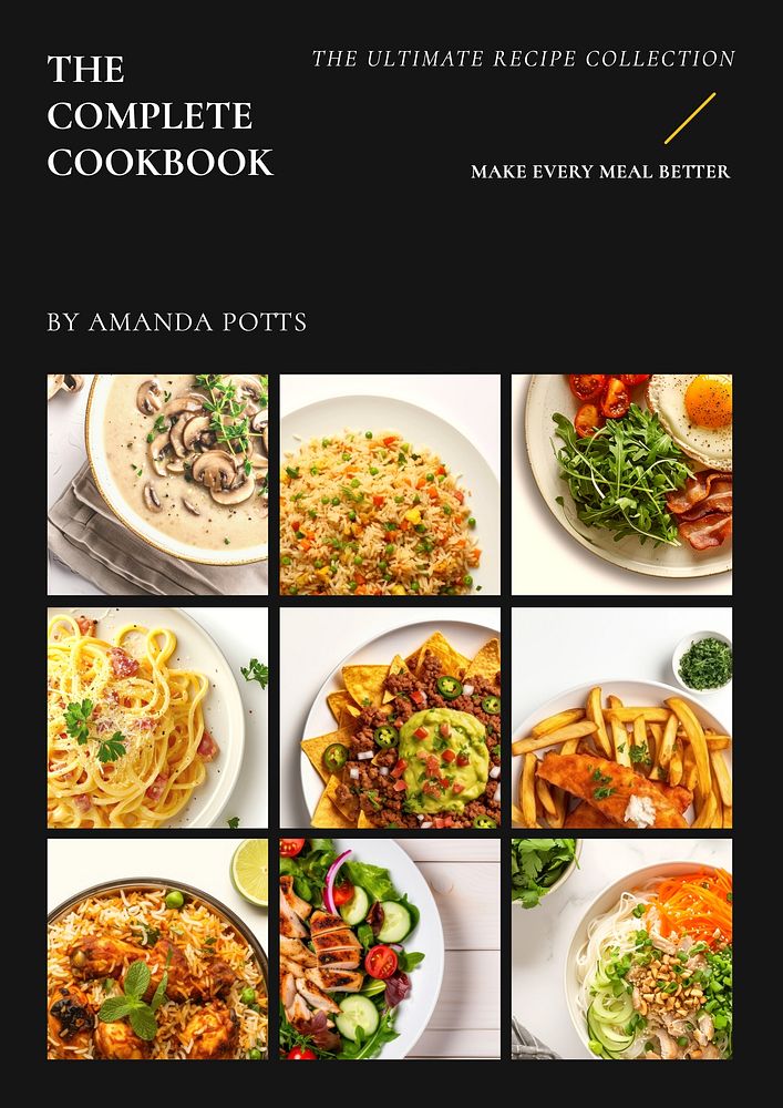 Cookbook cover template