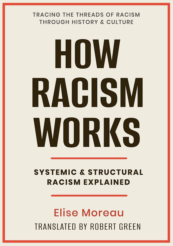 Racism book cover template