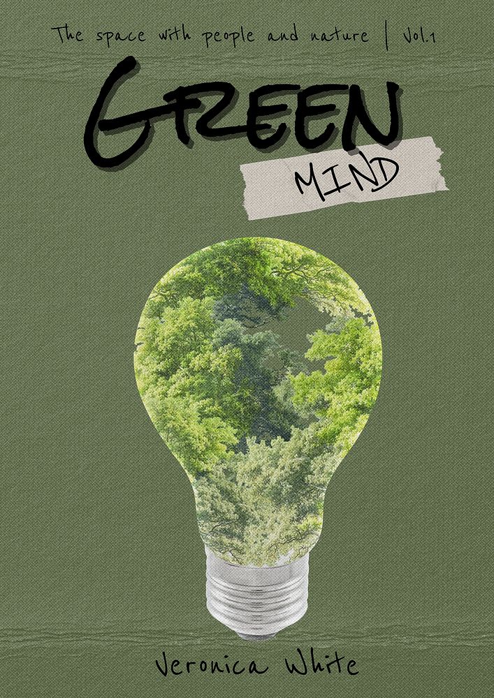 Green mind magazine cover template