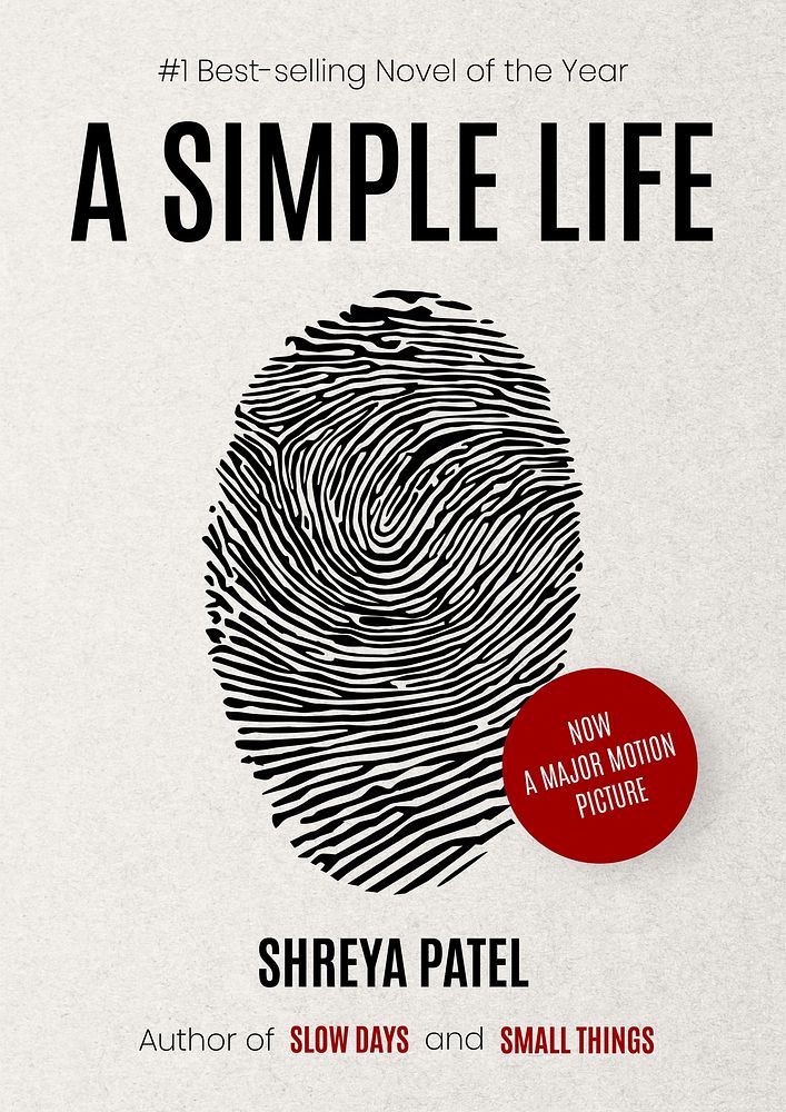 Simple life book cover template