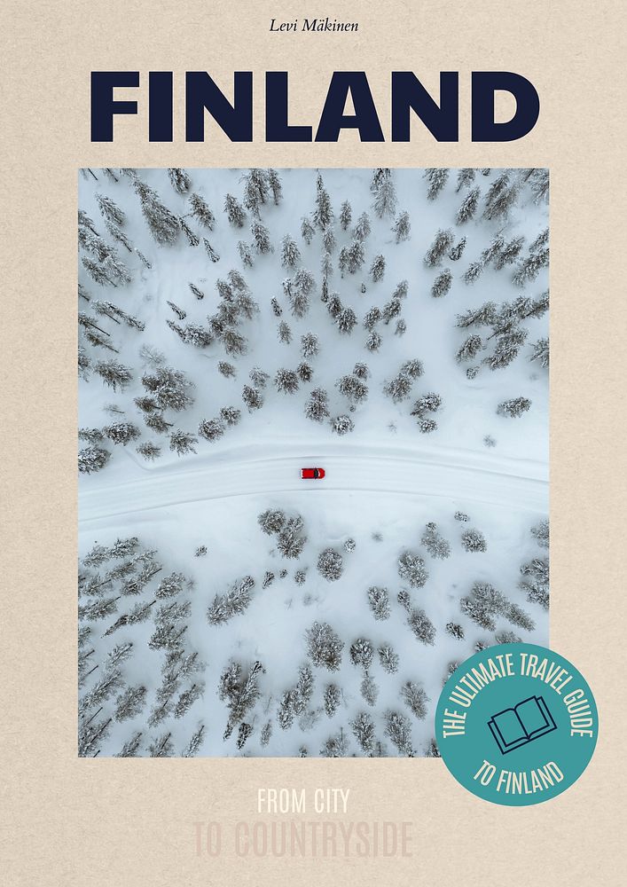 Finland travel guide book cover template