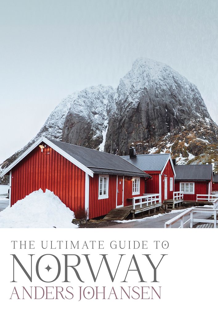 Norway travel guide book cover template