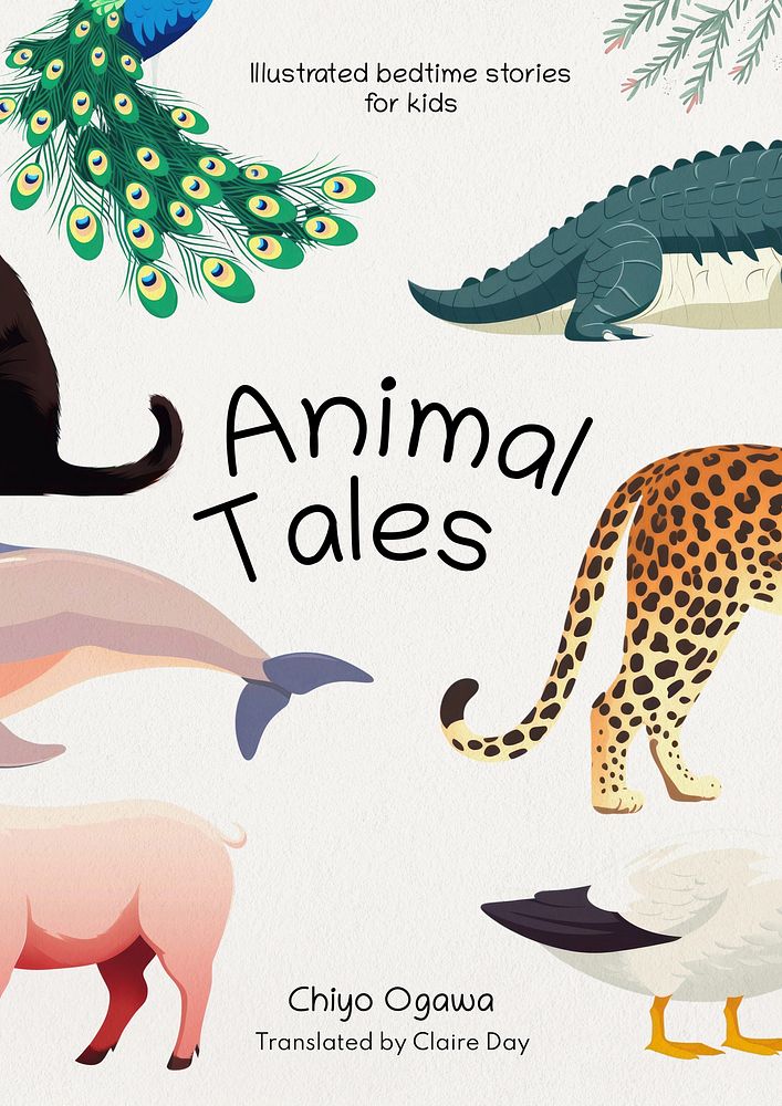 Animal tales book cover template
