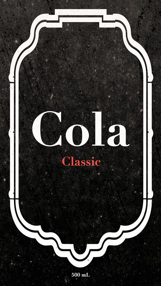 Cola label template