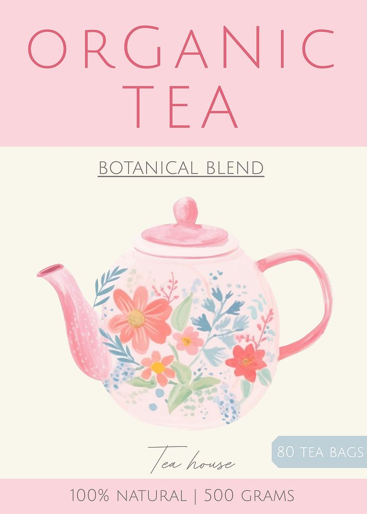 Tea  label template