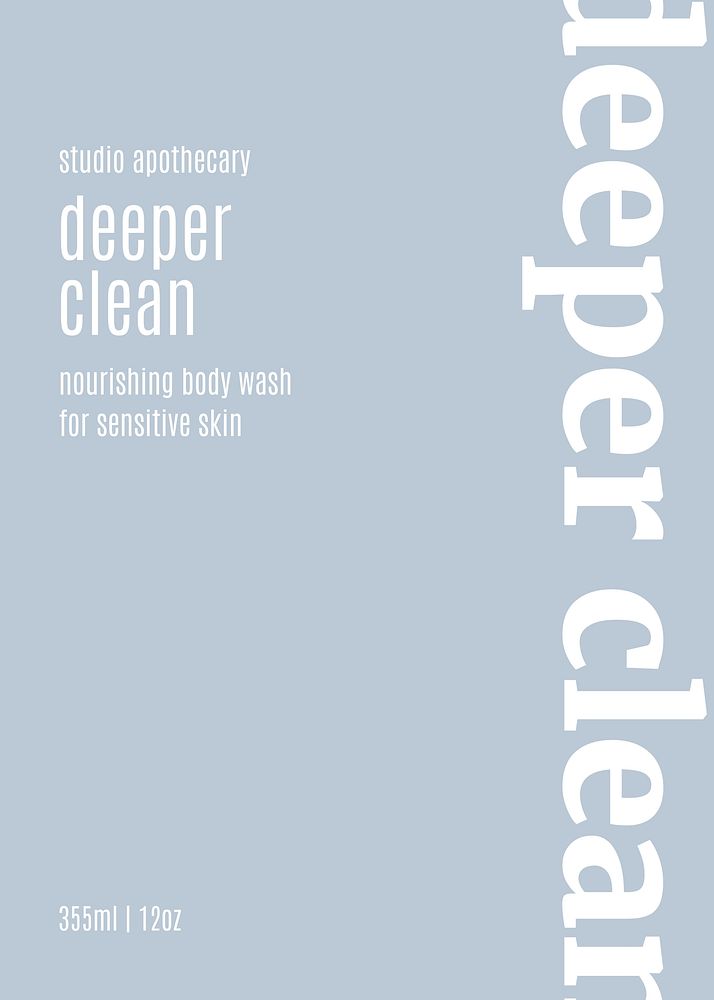 Body wash label template Free Photo rawpixel