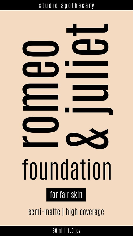 Foundation  label template