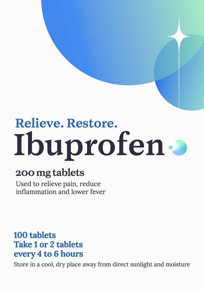 Ibuprofen  label template