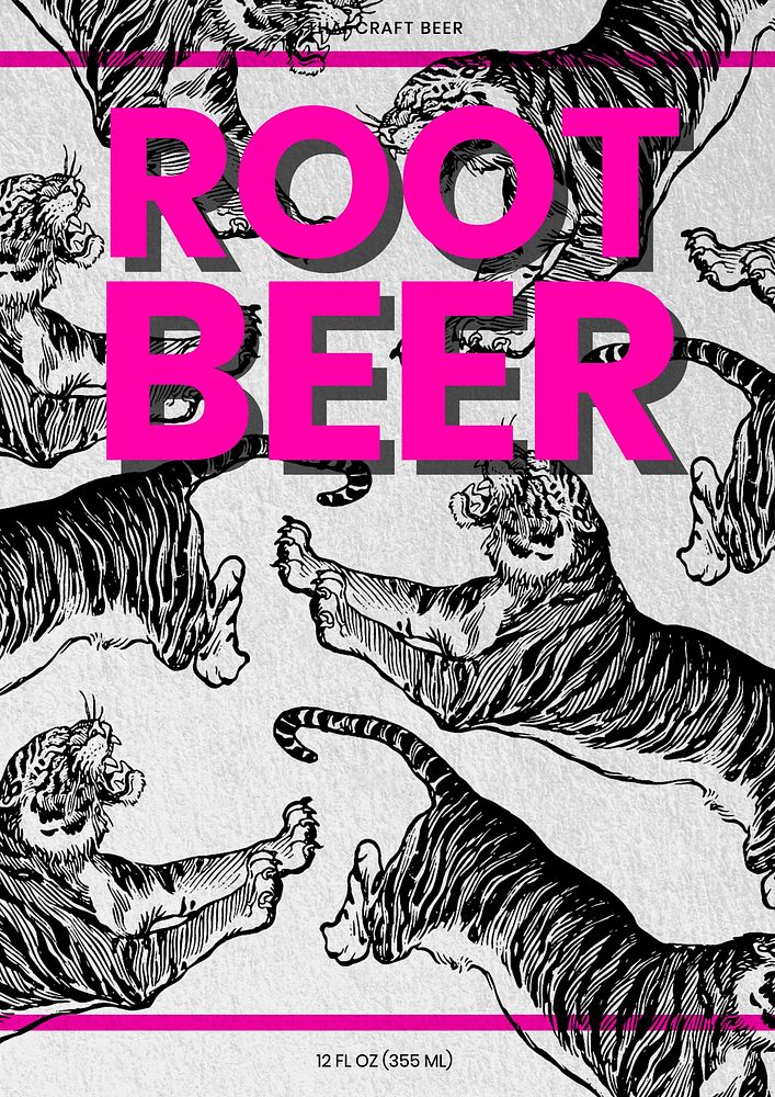 Root beer label template