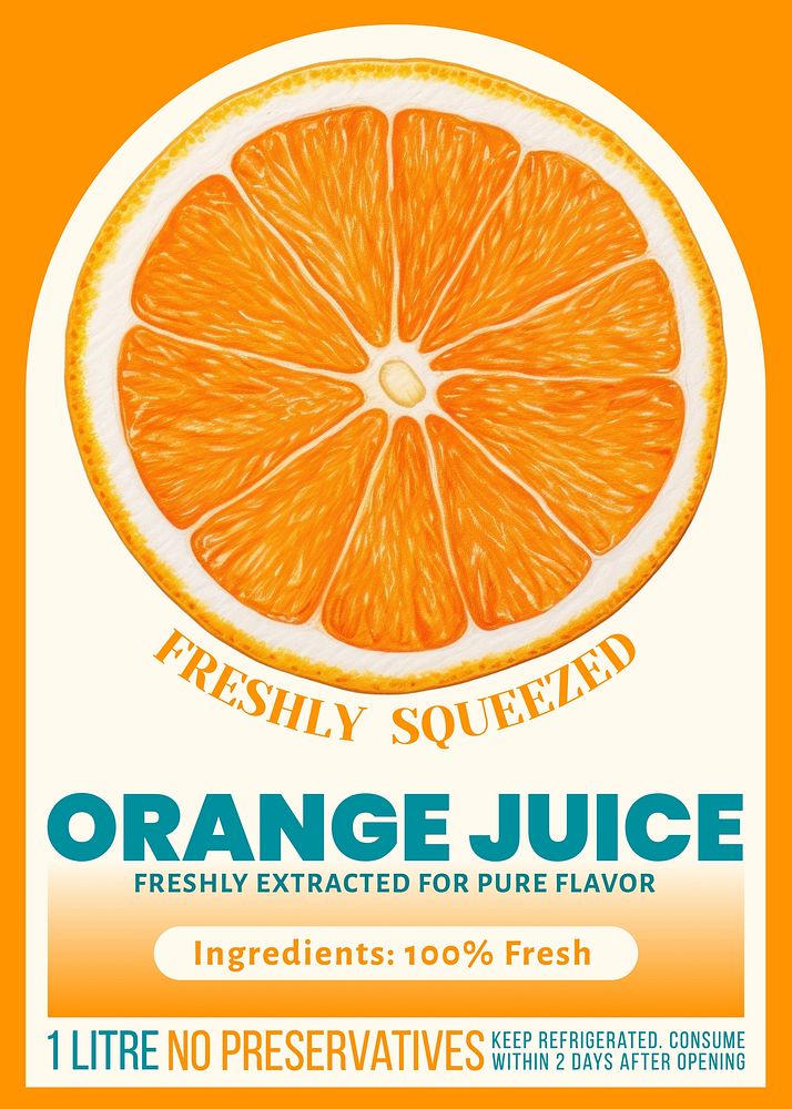 Juice label template