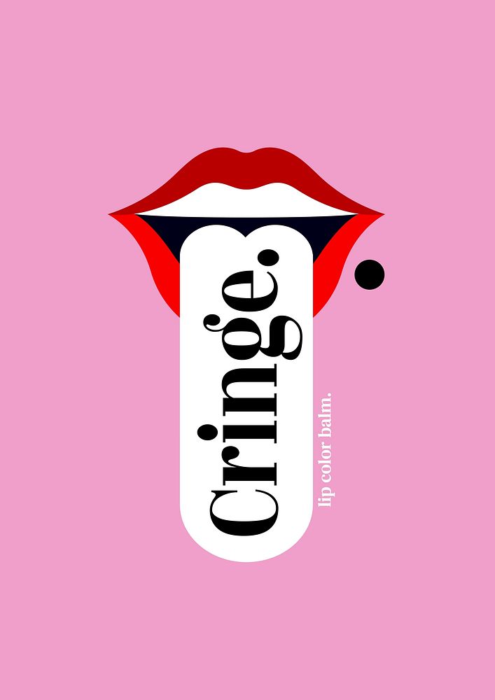 Lip balm logo poster template