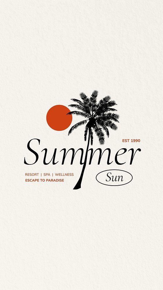 Resort logo Instagram story template