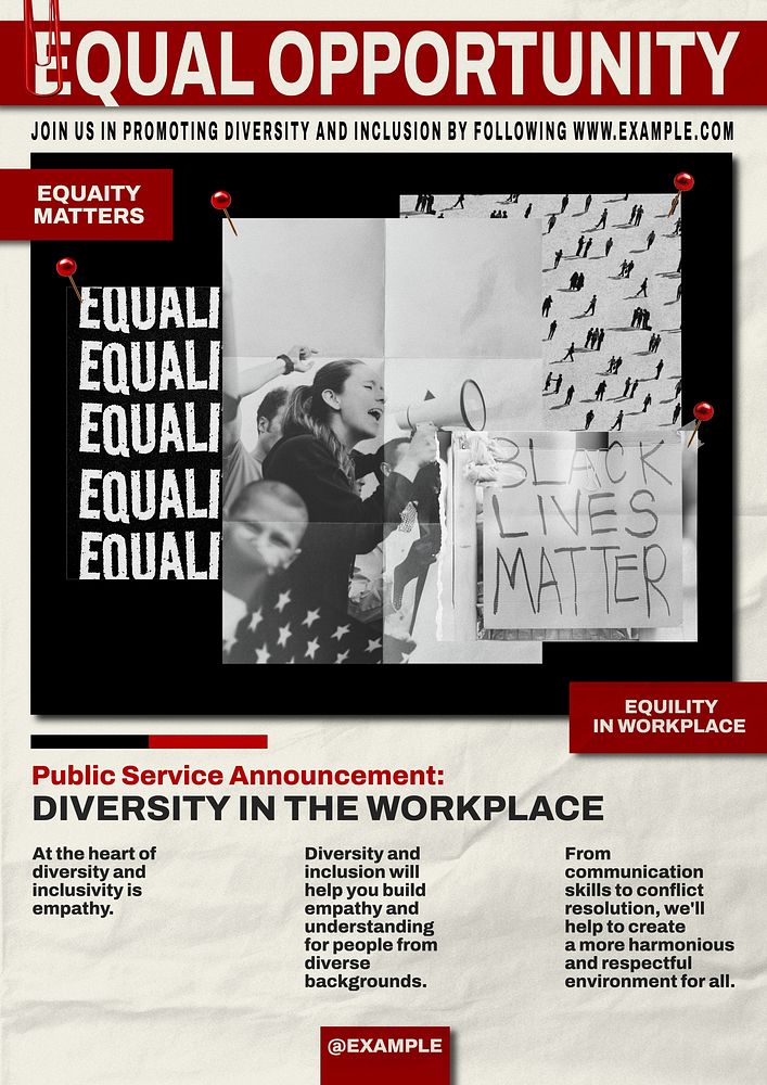 Diversity inclusion poster template