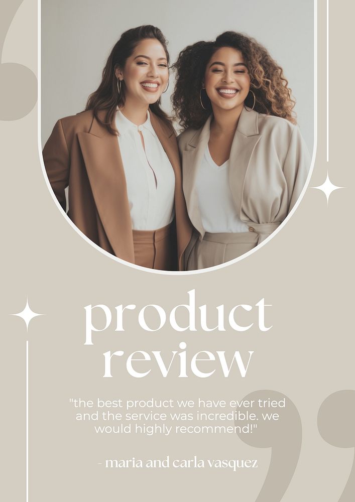 Product review poster template