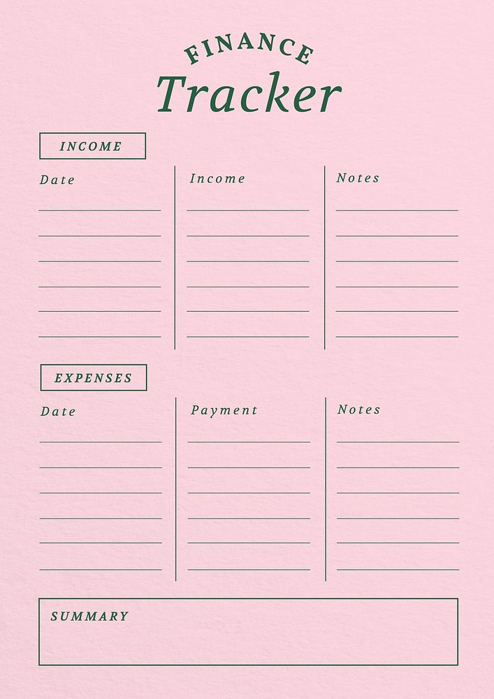 Finance tracker planner template digital Free Photo rawpixel Finance tracker planner template digital Free Photo rawpixel