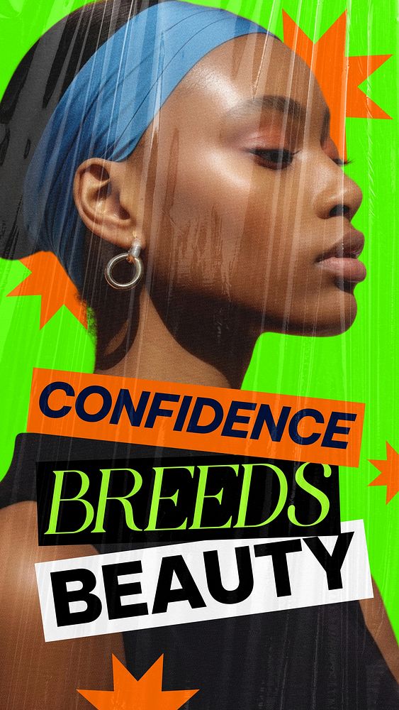 Confidence breeds beauty Facebook story template