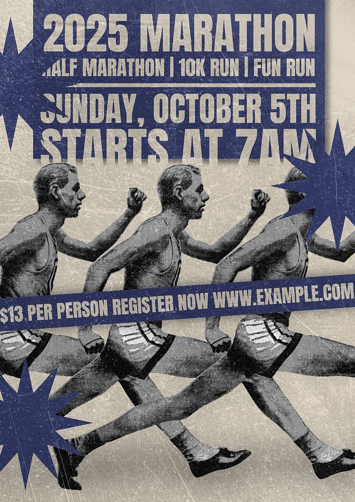 Marathon  poster template