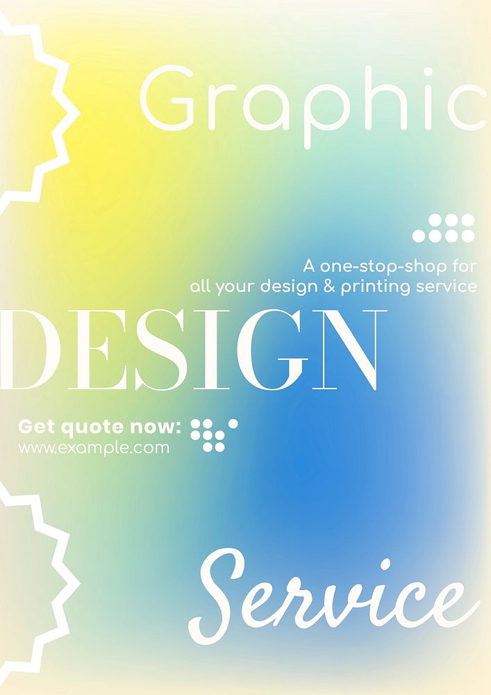 Graphic design service poster template, editable design