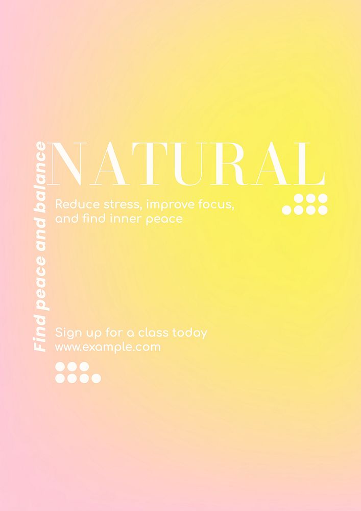 Natural movement poster template
