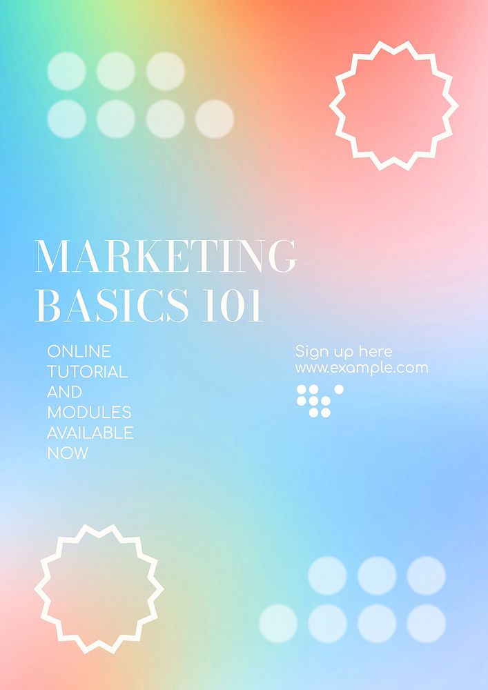 Digital marketing poster template, editable design