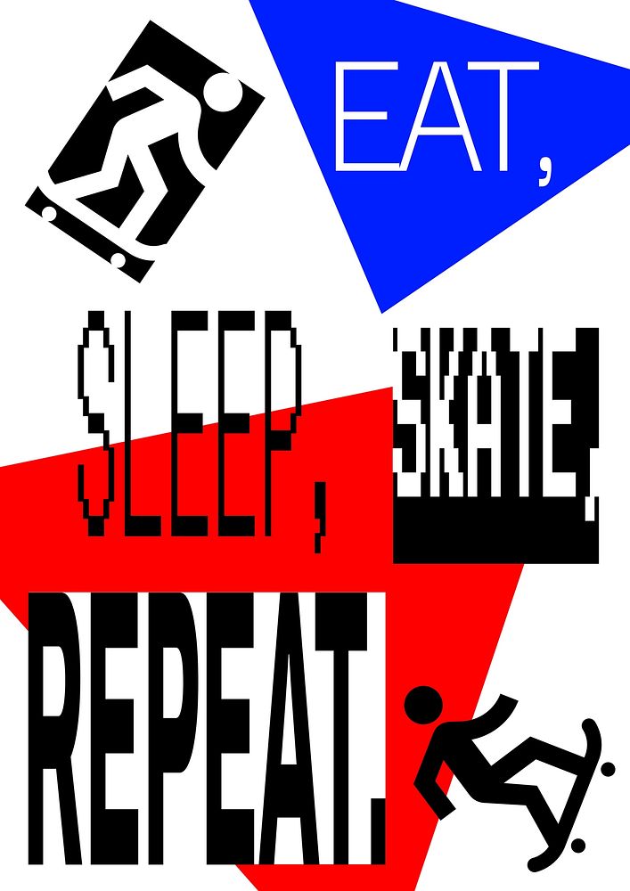 Quote about skating poster template