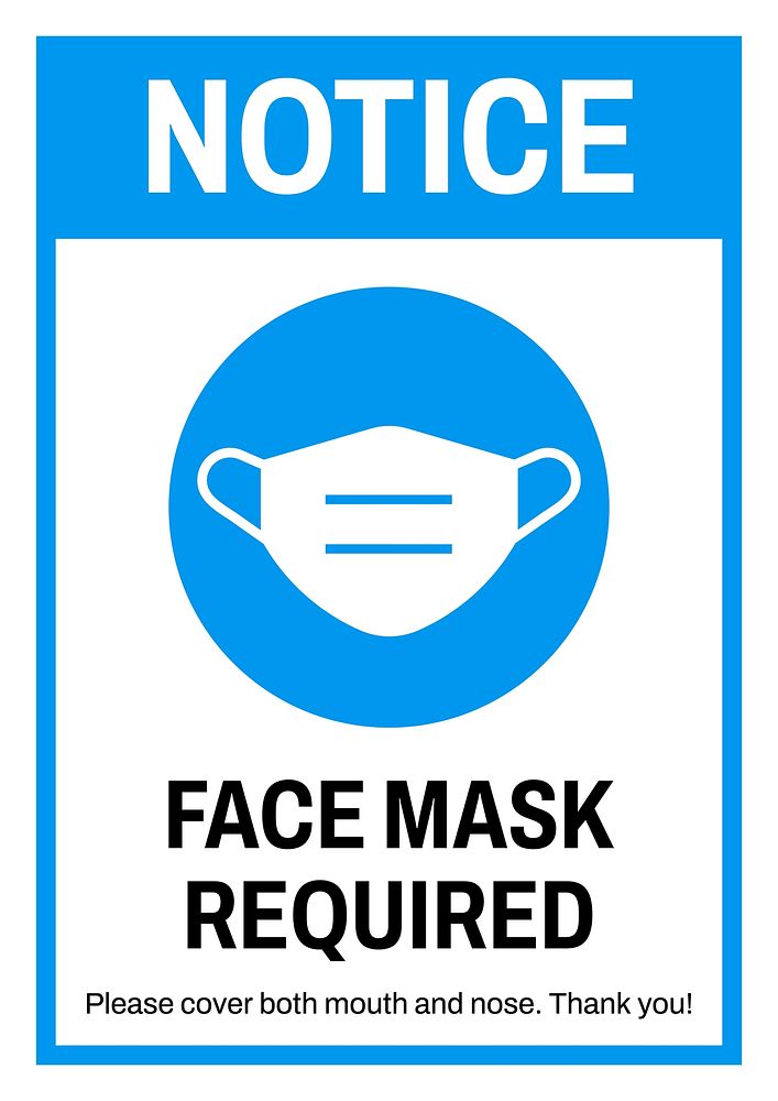 Face mask poster template